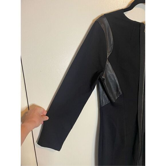 DS Lab black body con dress with leather panel inserts size 12 - Picture 6 of 14